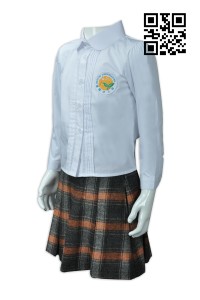 SU242 自製幼兒園校服款式    訂造套裝幼兒園校服款式  格仔裙  設計女裝童裝校服款式  校服製衣廠